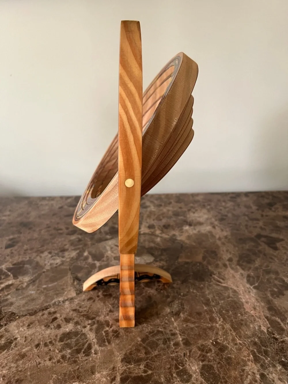 Equinoccio Aztec Solid Wood Collapsible Calendar Bowl